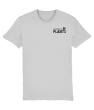 Load image into Gallery viewer, Grey powered by plants shirt
