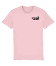 Load image into Gallery viewer, Pink powered by plants shirt
