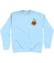 Load image into Gallery viewer, Blue send noods embroidered sweatshirt.
