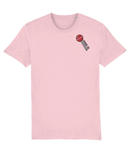 Load image into Gallery viewer, Suck it embroidered t-shirt in pink
