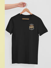Load image into Gallery viewer, Thankful for vegans turkey embroidered t-shirt black
