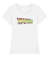 Load image into Gallery viewer, Vegans are from the future shirt white
