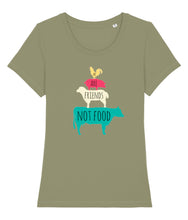 Load image into Gallery viewer, We are friends not food shirt green

